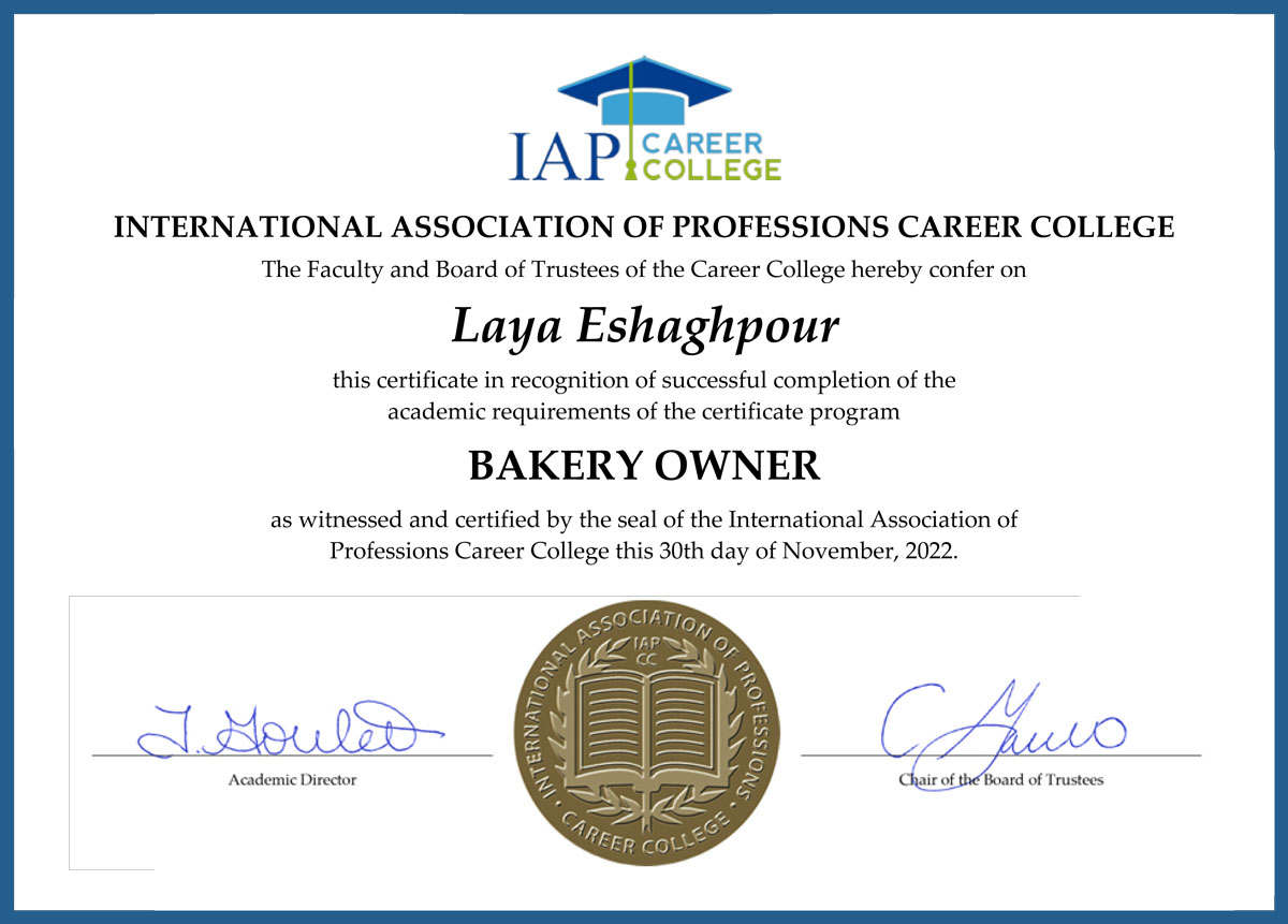  IAP certificate